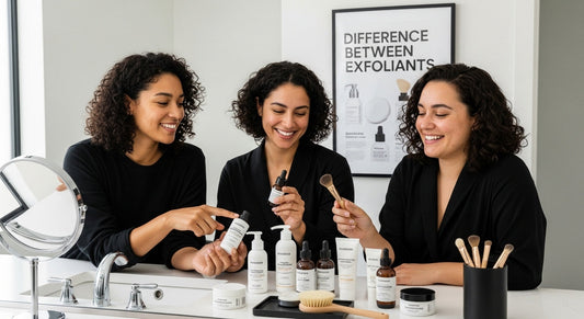 difference exfoliants skincare
