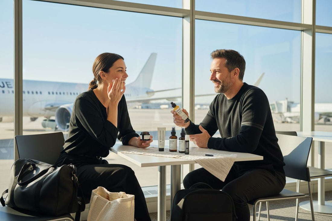 travel skincare essentials, airport skincare routine
