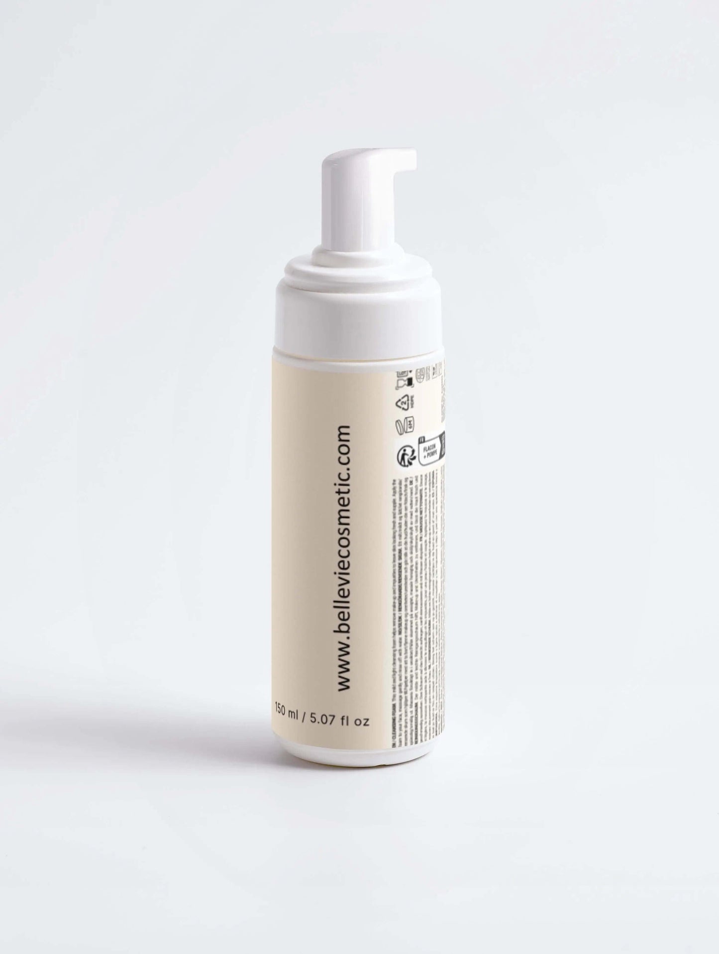 alt="Bellevie Cosmetic Cleansing Foam 150ml with box, aloe vera for deep cleansing and radiant skin, natural, vegan, cruelty-free"
