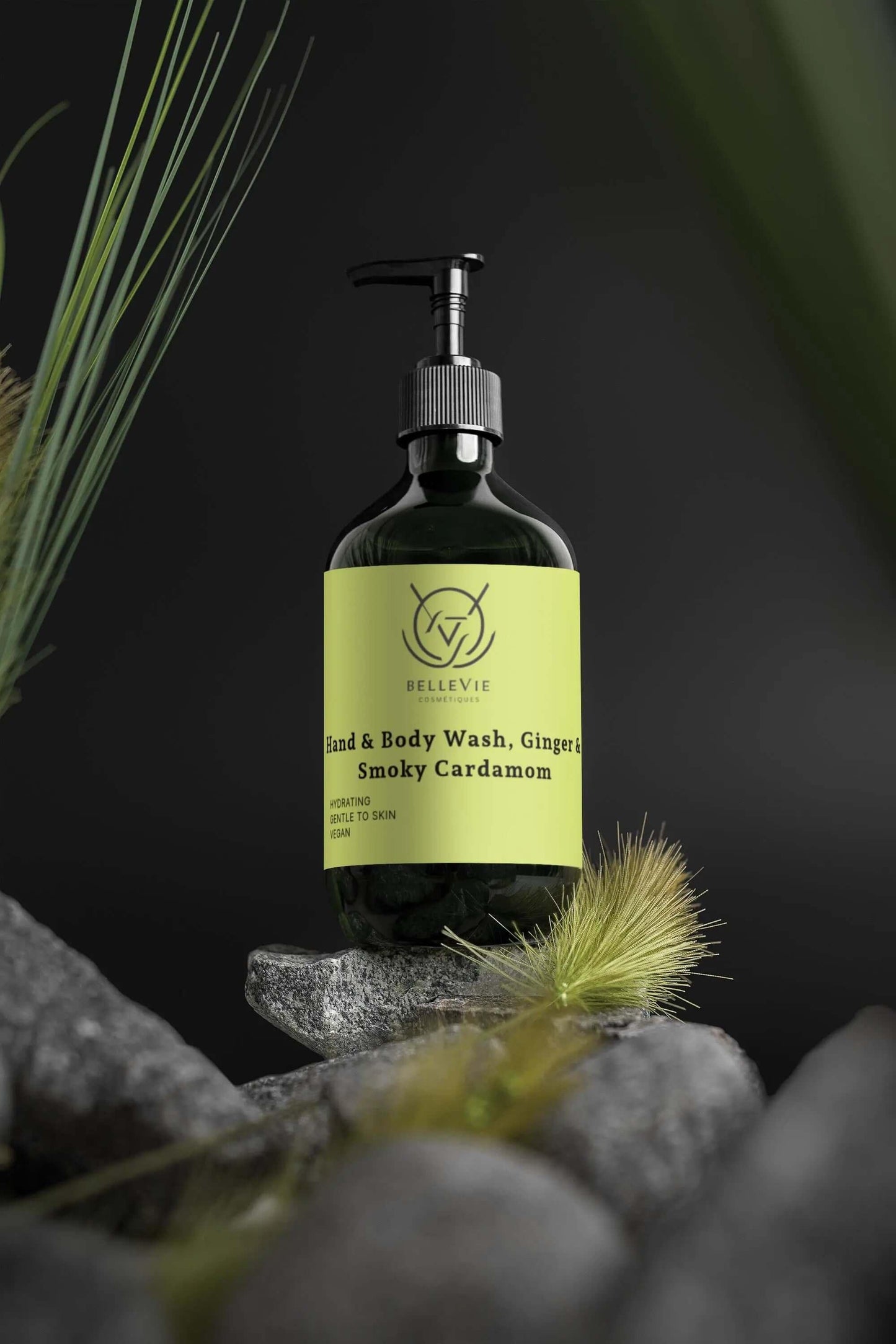 smoky cardamom hand wash Hand & Body Wash, Ginger & Smoky Cardamom 490ml - BelleVie Cosmétiques