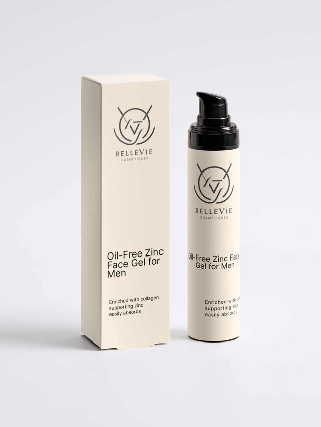 Żel do twarzy bezolejowy z cynkiem dla mężczyzn 50ml – Kontrola sebum, łagodzenie i ochrona