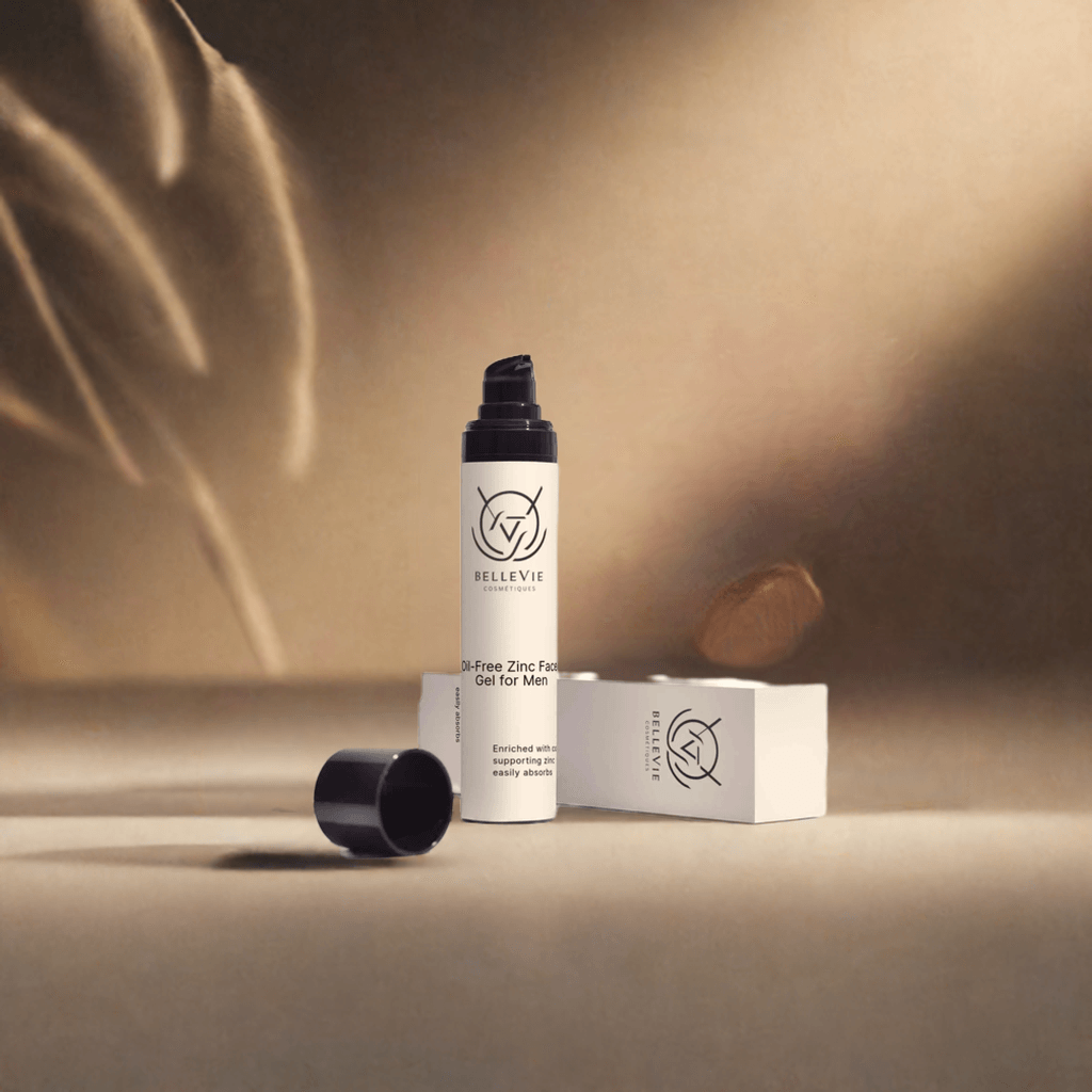 50ml Oil-Free Face Gel for Men by Belle Vie – fast-absorbing formula to hydrate and refresh skin without shine