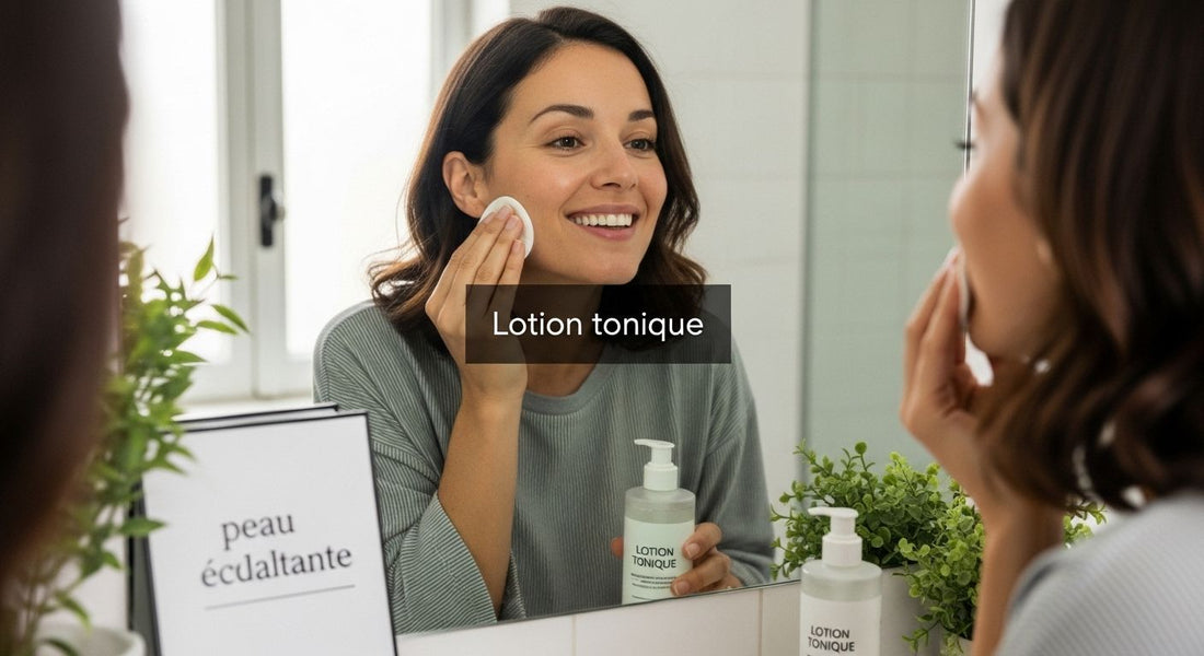 application lotion tonique éclat peau