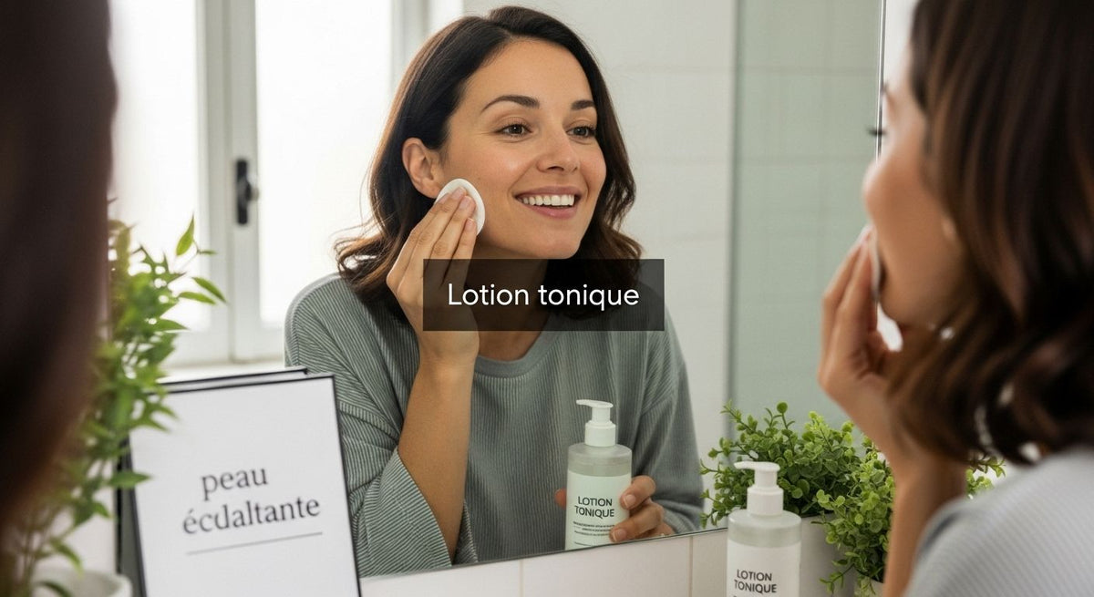 application lotion tonique éclat peau