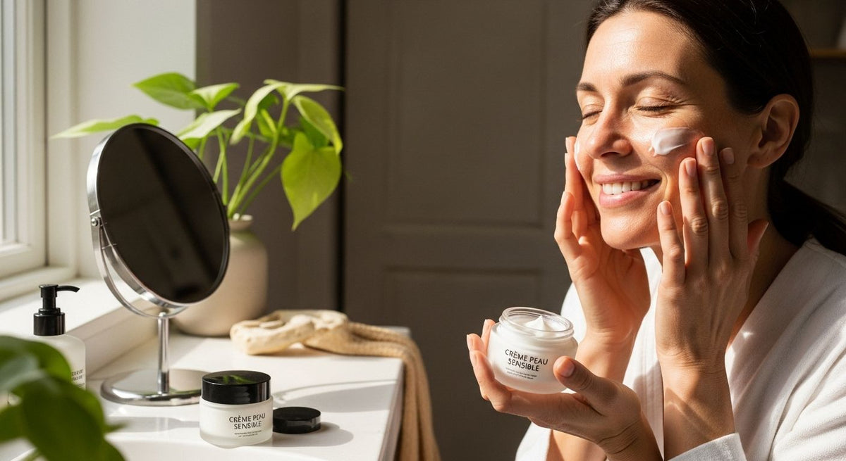 crème peau sensible application