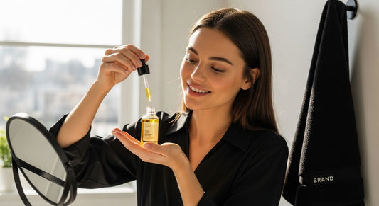 Face oil toepassing