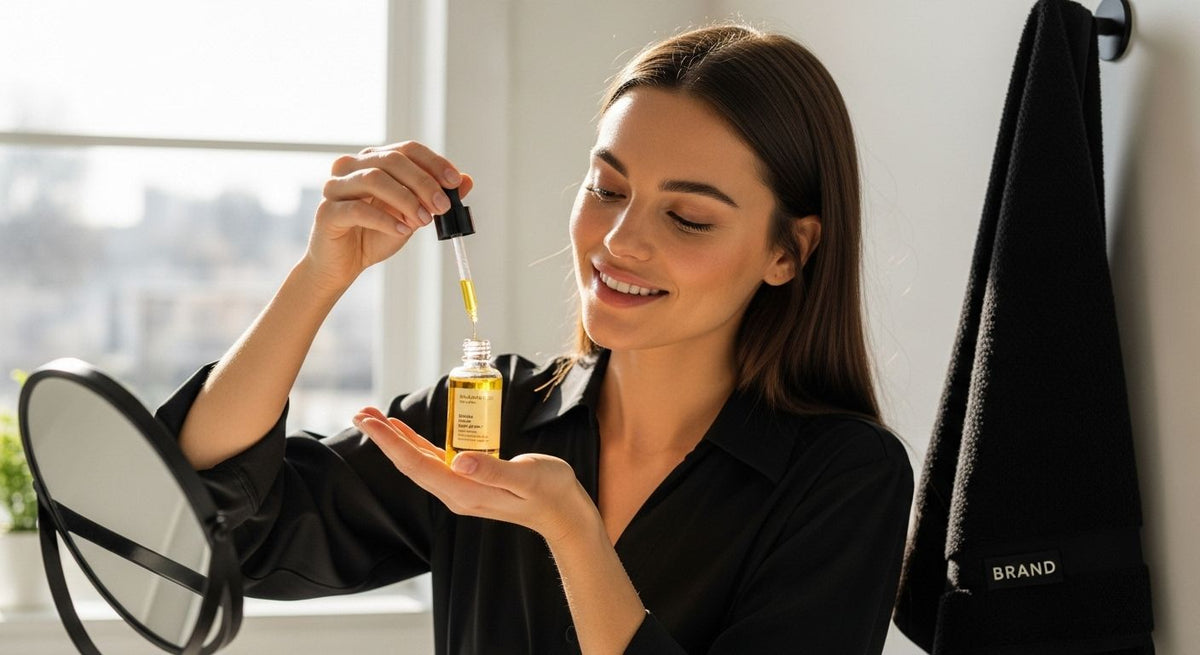 Face oil toepassing