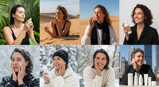 skincare, climate, diverse women