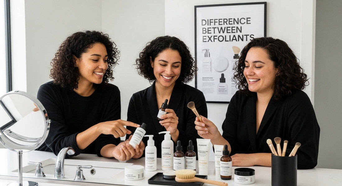 difference exfoliants skincare