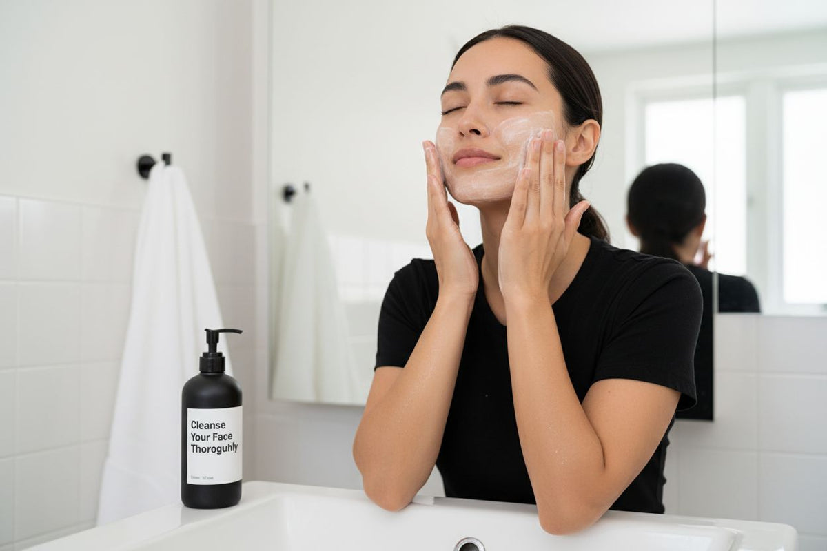cleansing pores demonstration