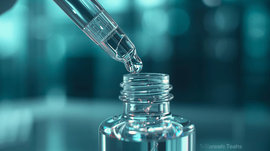 Luxury PDRN serum bottle symbolizing regenerative salmon DNA technology.