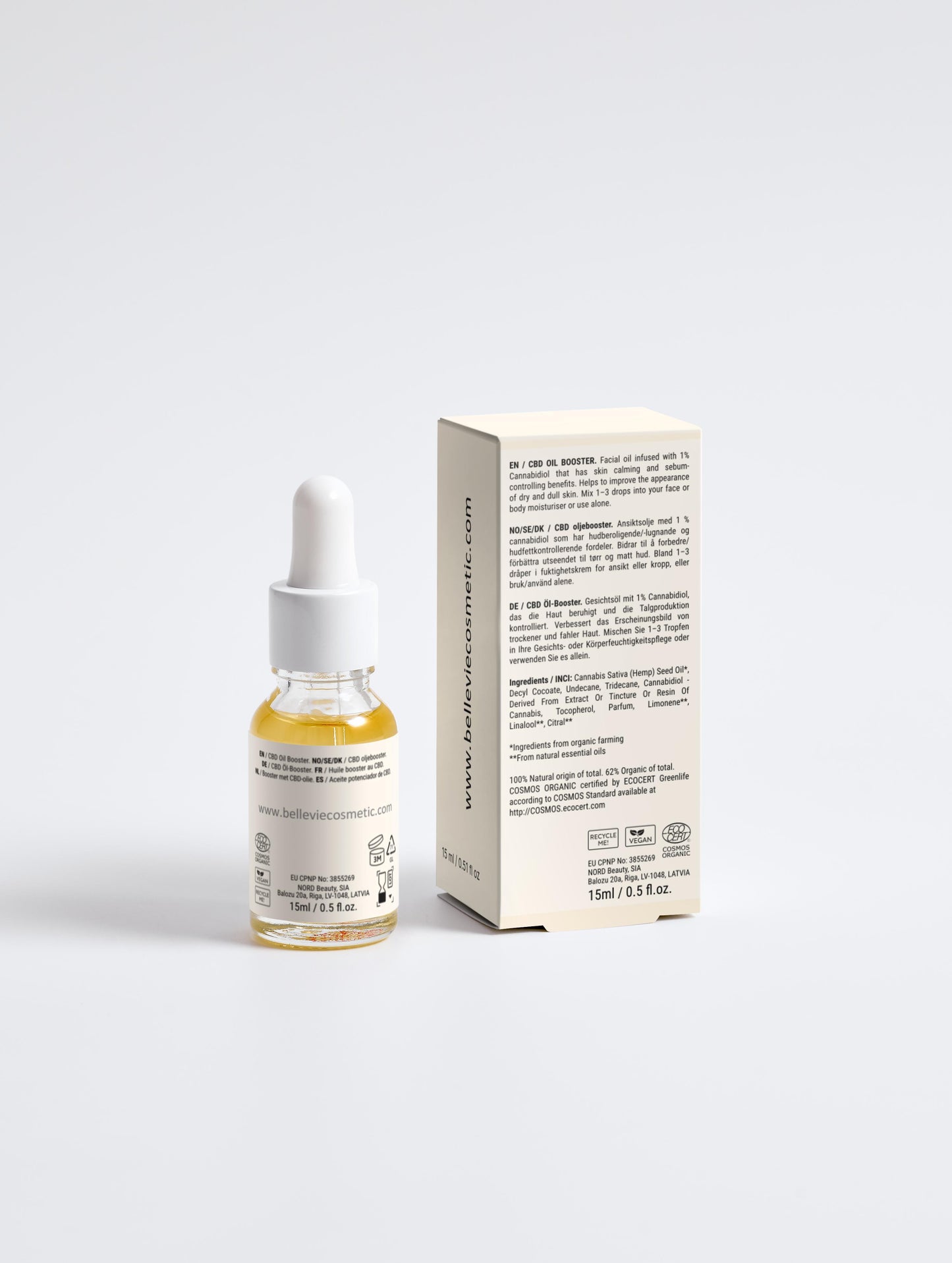Calming Facial Oil 15ml – Økologisk Nærende Olie til Tør & Moden Hud