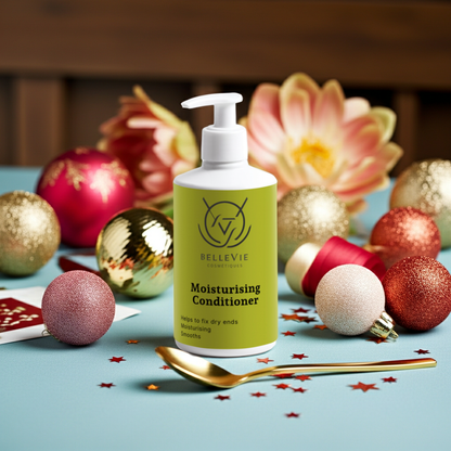 Duo Reparação e Brilho para Cabelo – Condicionador Hidratante + Bruma Leave-In de Queratina para Brilho