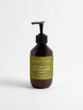5% Hydroxyethyl Urea body cream in a dark brown pump bottle with a green label and black dispenser