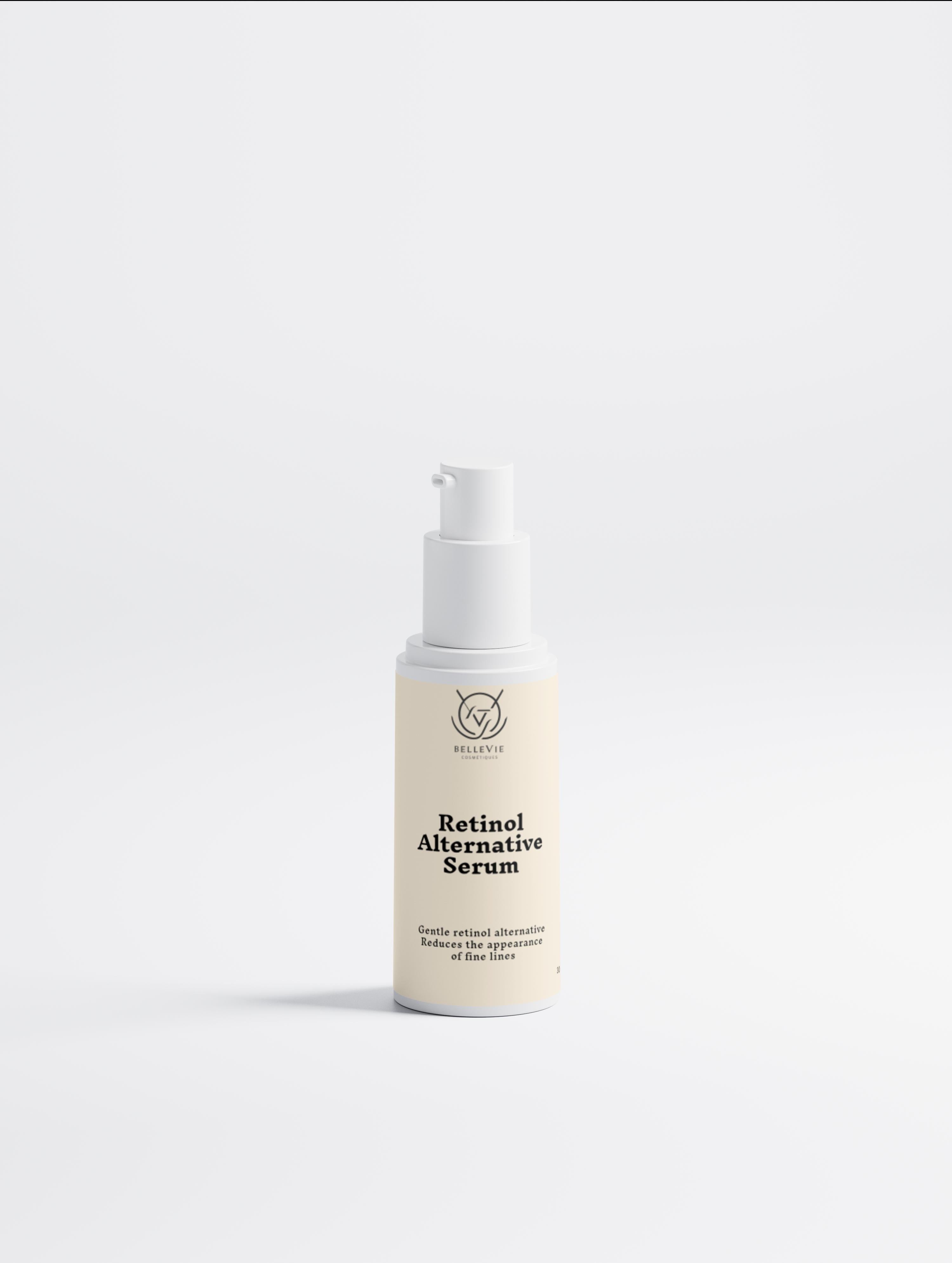 BelleVie Retinol Alternative Serum 30ml front view – Ecocert certified vegan serum