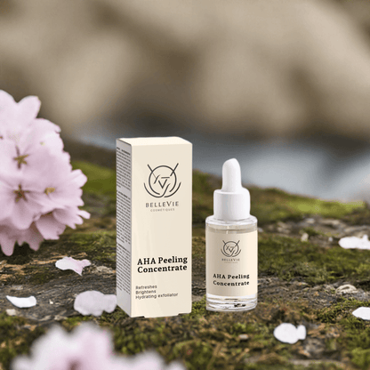 AHA facial peel serum that smooths texture, brightens tone, and boosts radiance