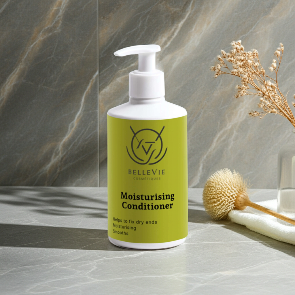 BelleVie Moisturising Conditioner 300ml with argan oil and wheat protein for dry frizzy hair