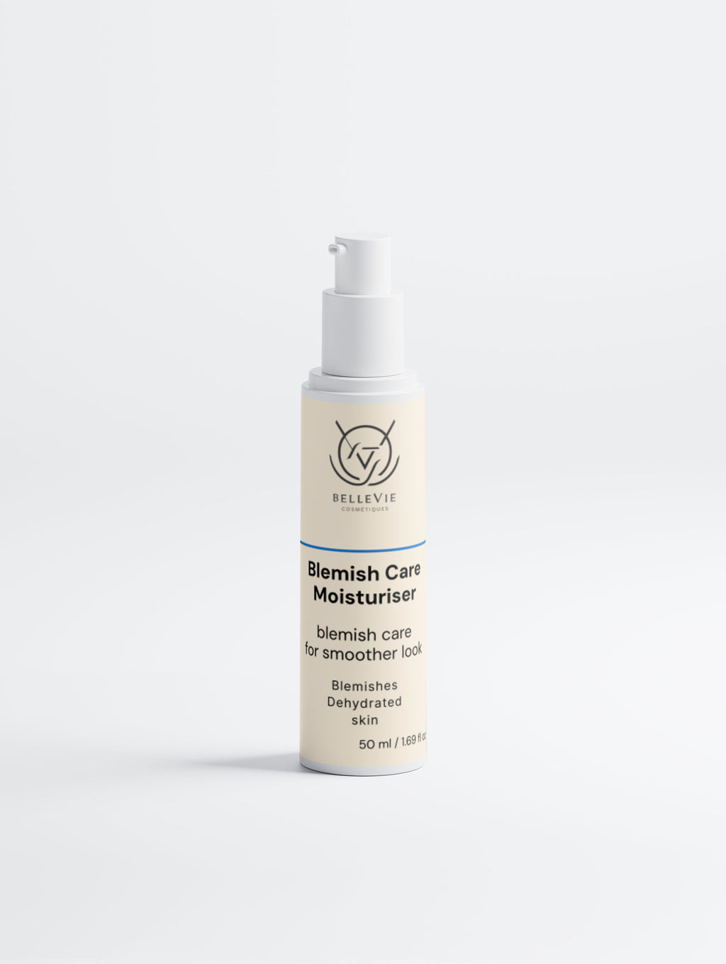 BelleVie Blemish Care Moisturiser with Zinc PCA and Hyaluronic Acid – vegan, EU-made skincare for clearer skin