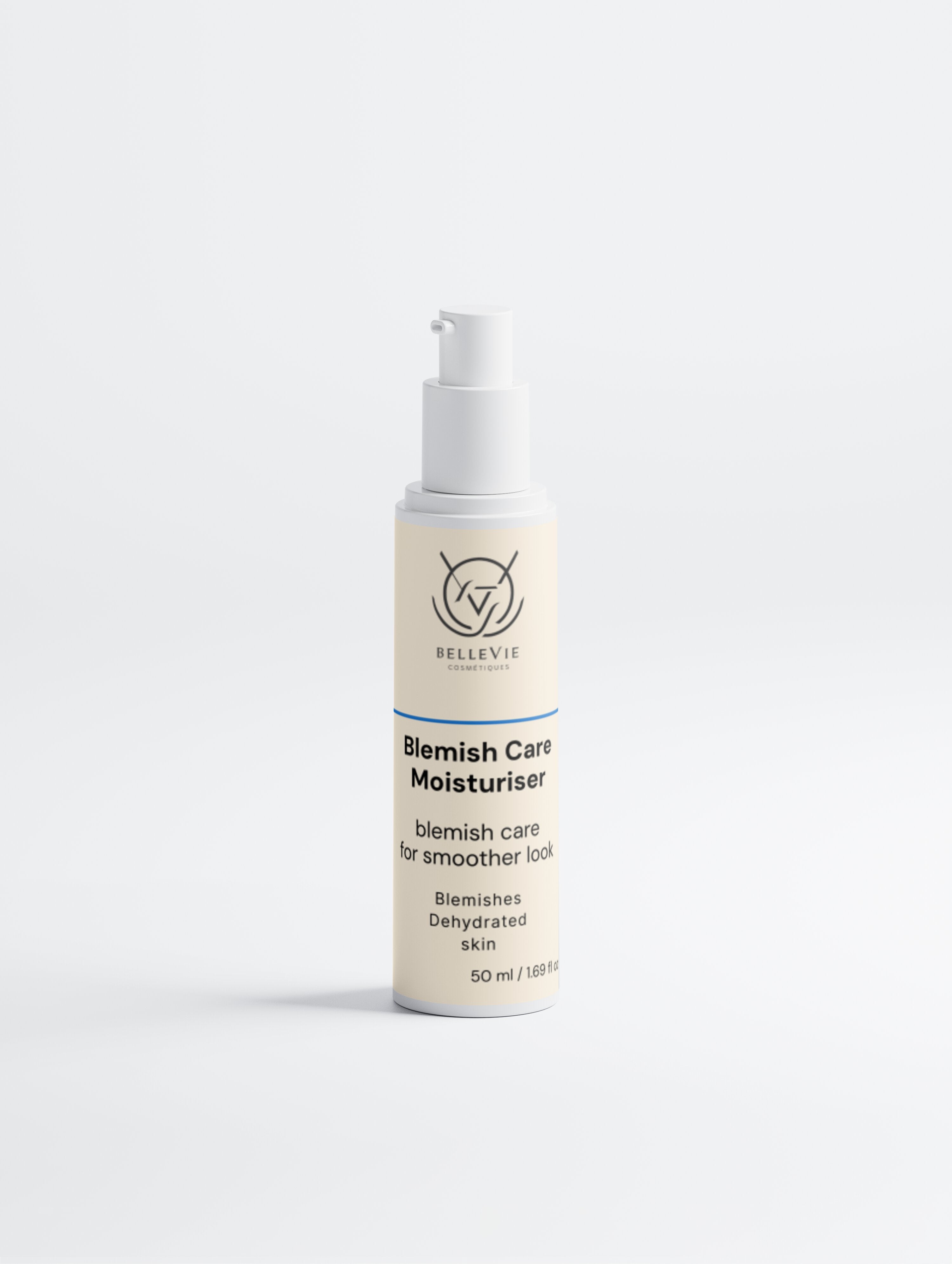 BelleVie Blemish Care Moisturiser with Zinc PCA and Hyaluronic Acid – vegan, EU-made skincare for clearer skin