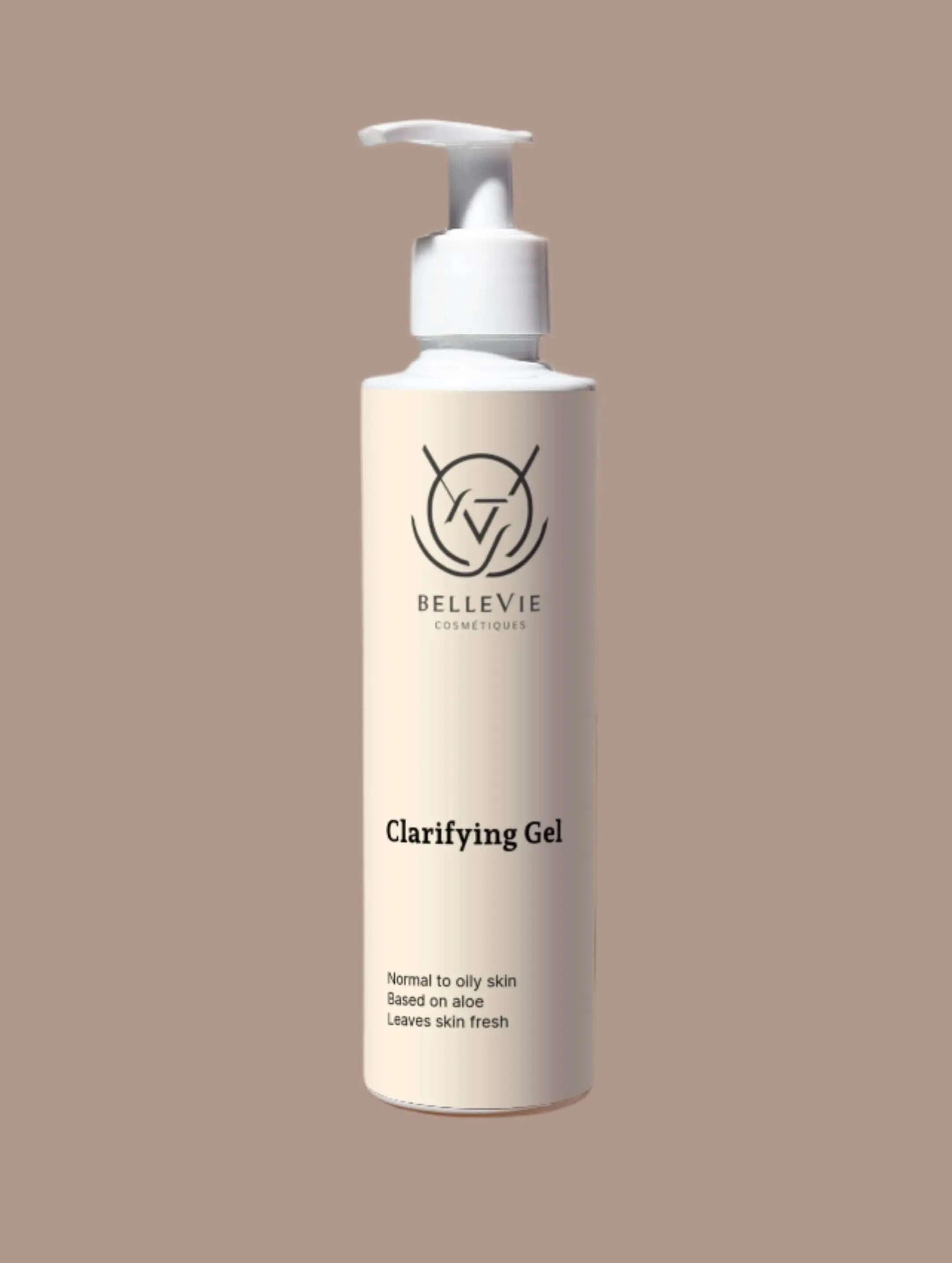 BelleVie Clarifying Gel Cleanser 200ml - best gel face wash for oily skin UK and USA, cruelty-free, gluten-free, no silicones
