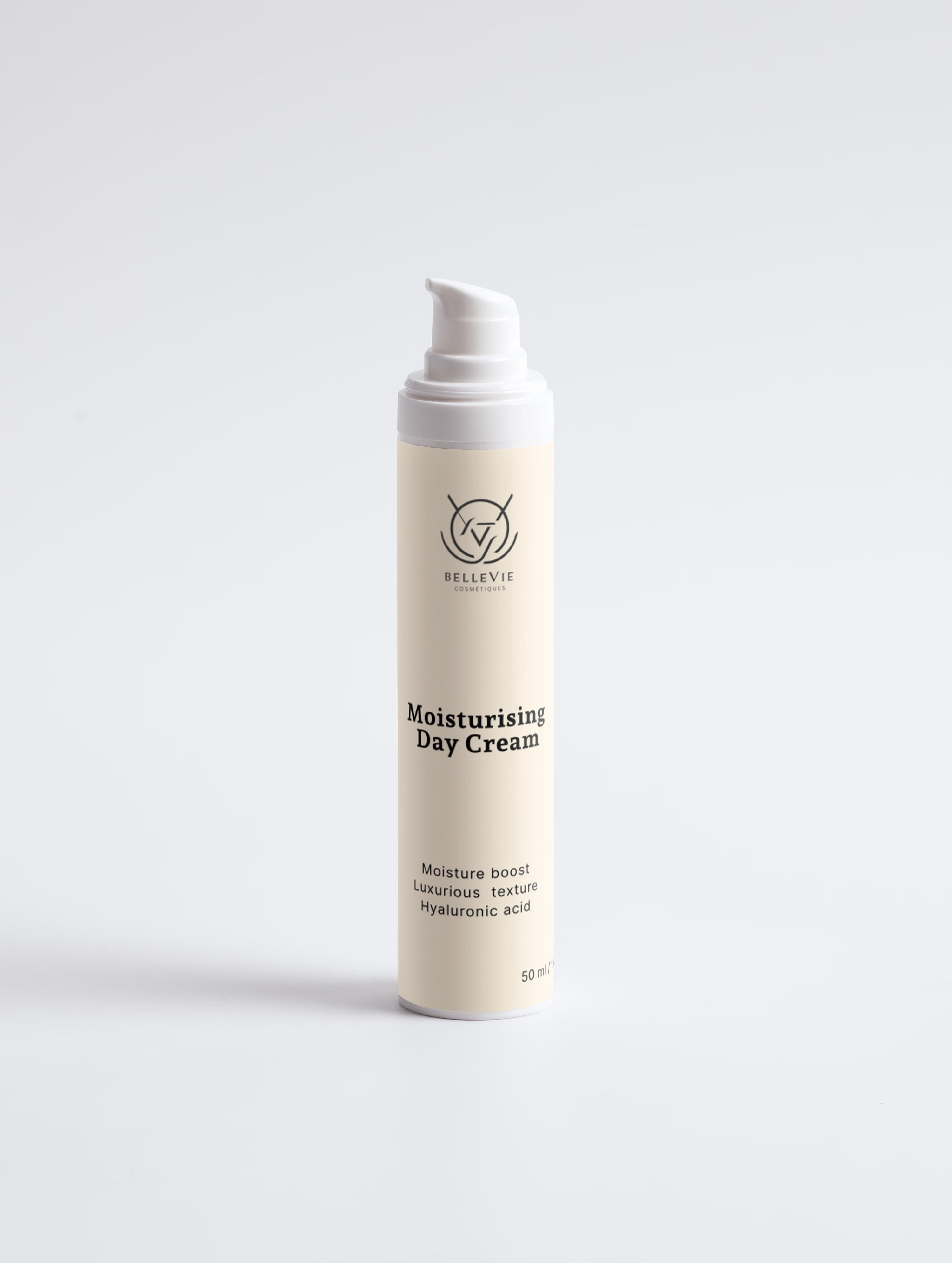 BelleVie Day Cream 50ml with rowanberry, blackberry and raspberry antioxidants - COSMOS Natural certified, vegan, EU-made, dewy finish