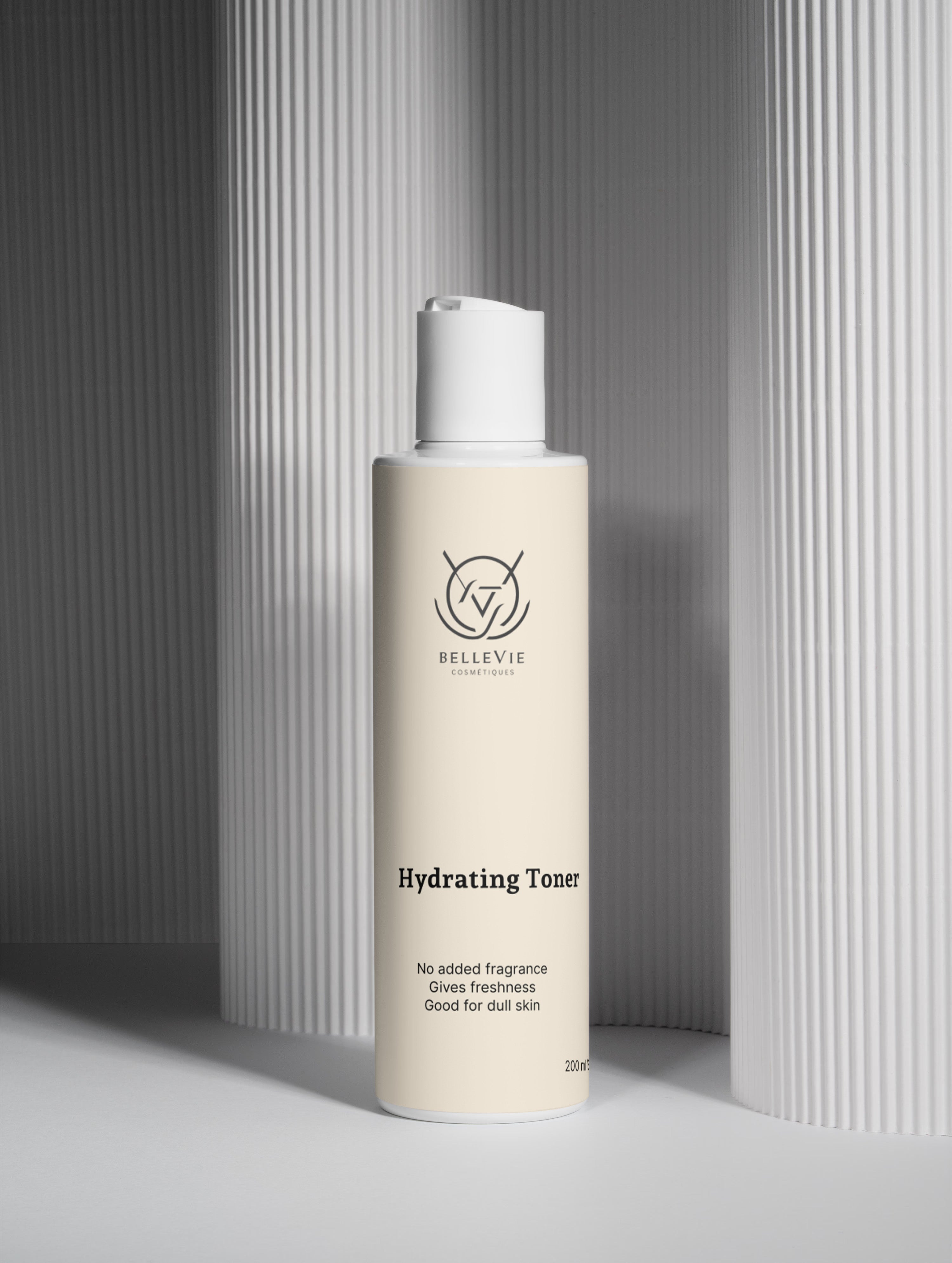 BelleVie Hydrating Toner 200ml with chamomile and strawberry extract - COSMOS Natural certified, vegan, EU-made, pH-balancing