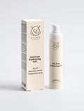 BelleVie Oil-Free Hydrating Gel 50ml back packaging showing ingredients and COSMOS Natural certification – vegan, EU-made, 50ml / 1.7 fl oz
