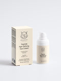 BelleVie Peptide Age-Defying Eye Cream 15ml with packaging box — anti-aging eye cream for fine lines and crow's feet, vegan EU-made
