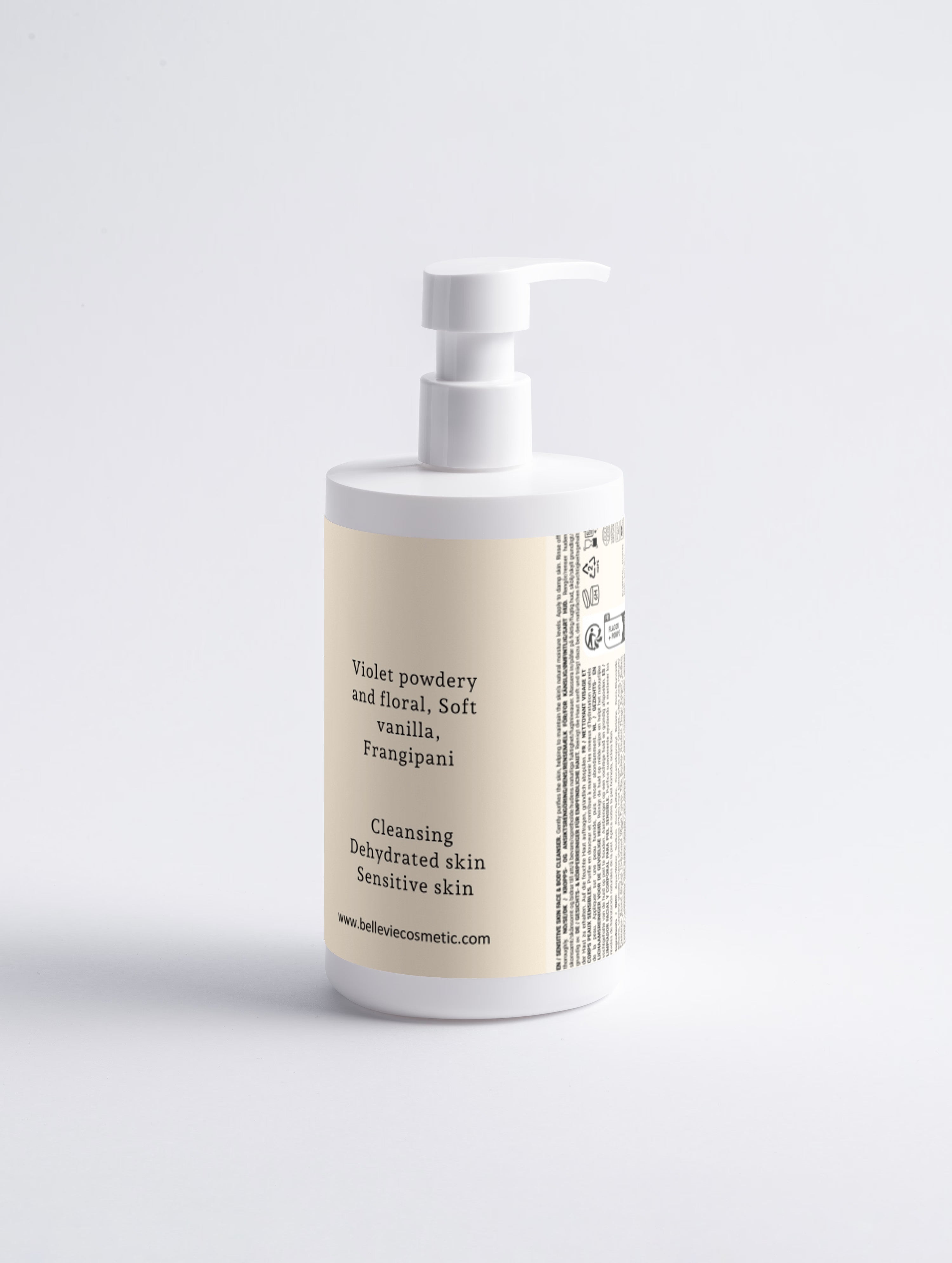 BelleVie gentle sensitive skin cleanser with Sodium PCA and betaine – allergen-free, nut-free, vegan, EU-made