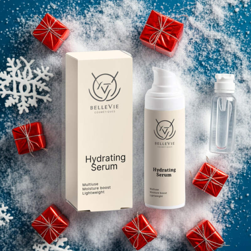 BelleVie hydration duo skincare gift set – COSMOS certified, vegan, EU-made for dry and combination skin