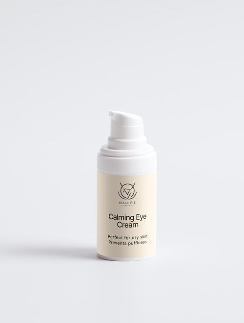 Best eye cream for puffiness UK and USA - BelleVie 15ml with 1% hemp extract, wild mango butter and vitamin C