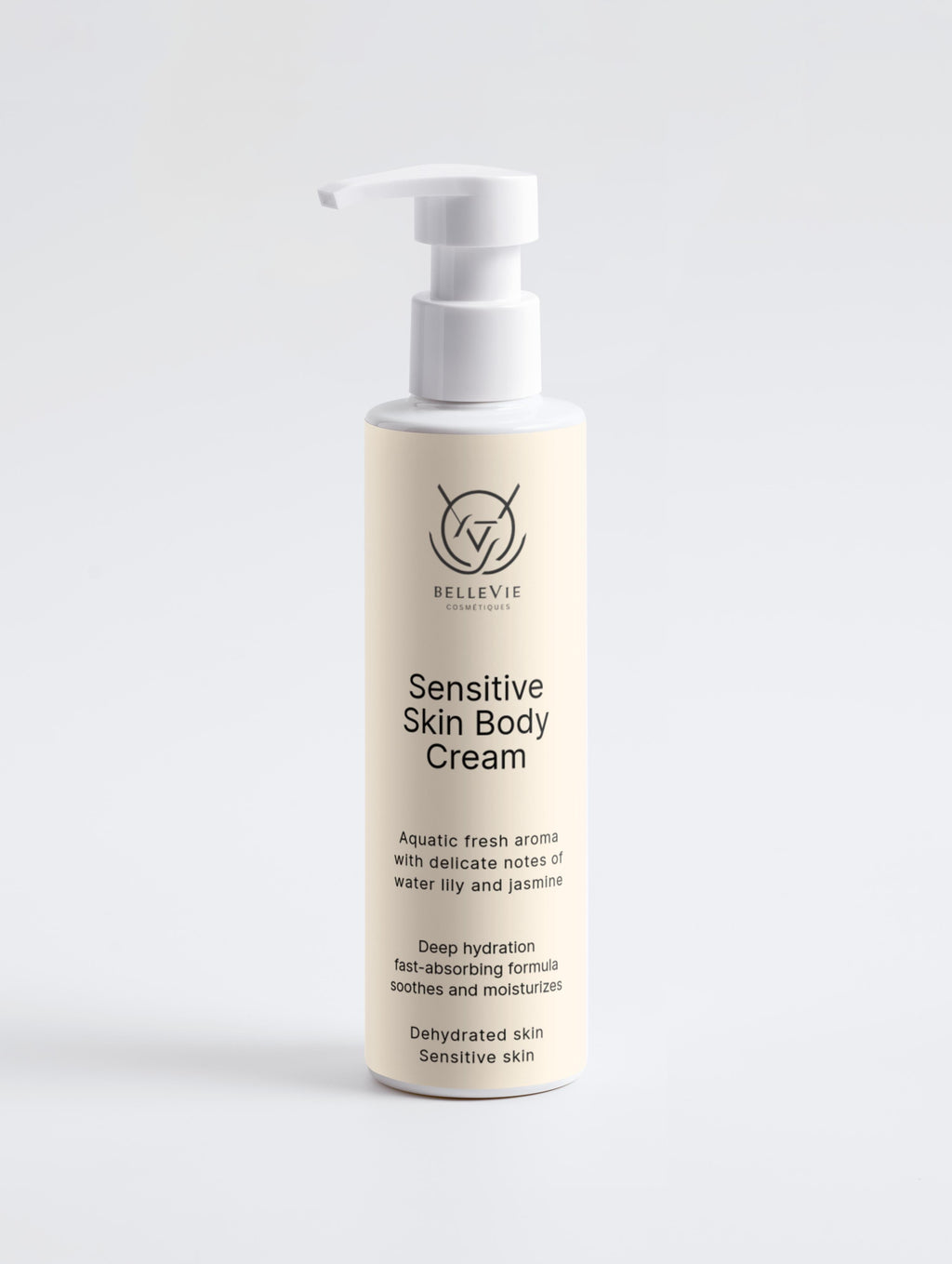 Bellevie Sensitive Skin Body Cream on a white background