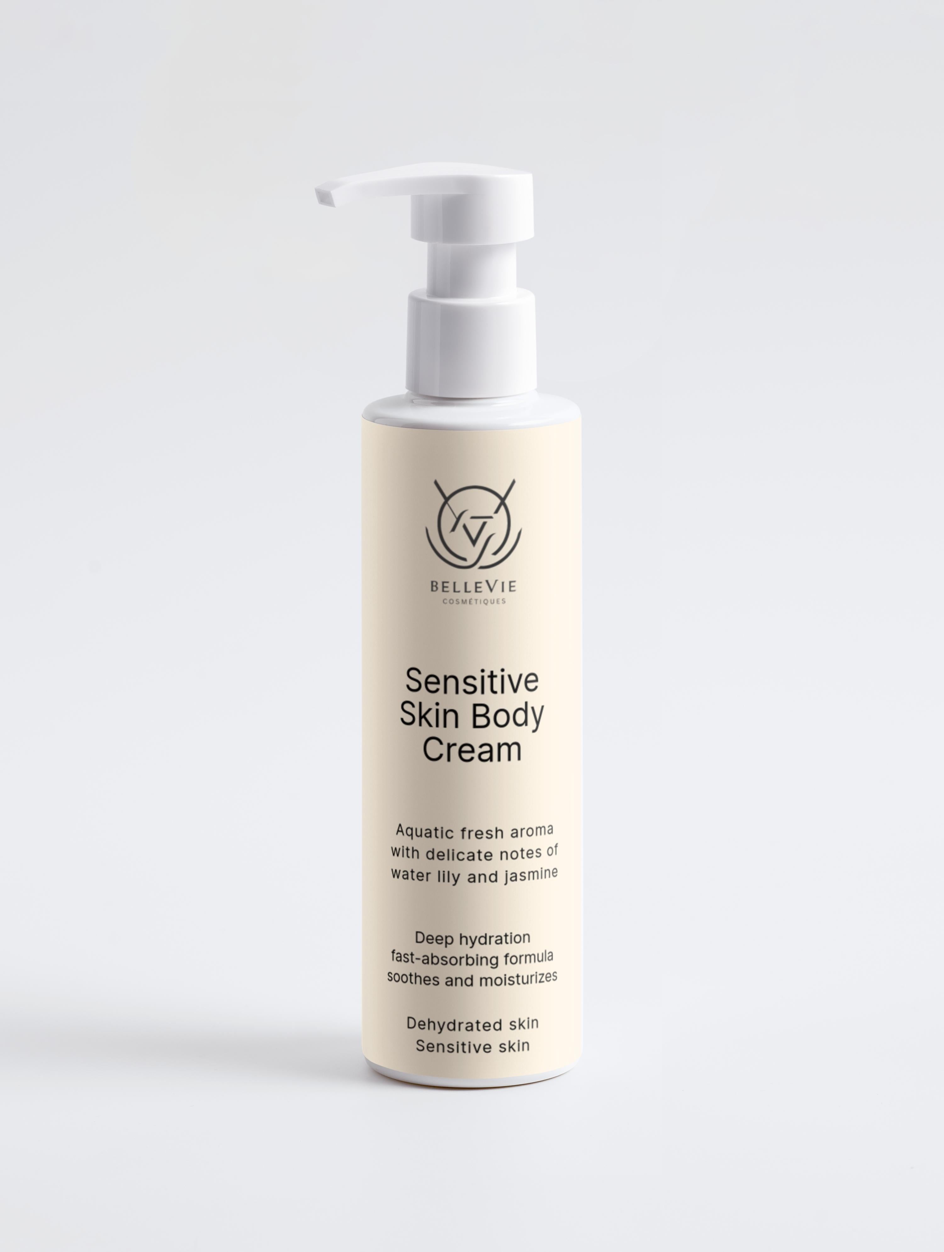 Bellevie Sensitive Skin Body Cream on a white background