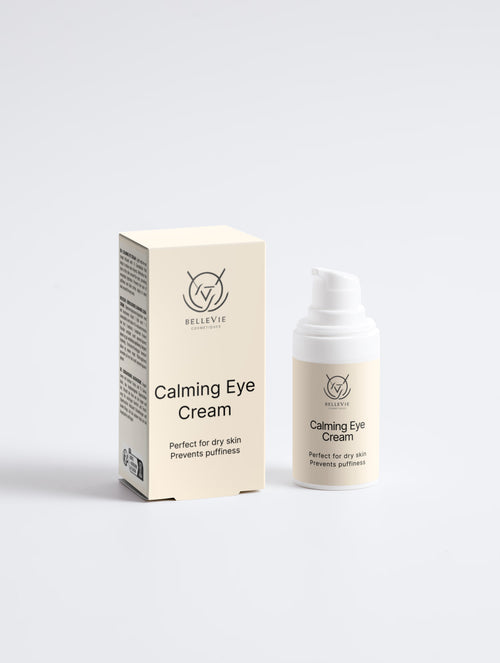Calming Eye Cream 15ml texture - lightweight non-greasy formula safe with contact lenses, for all skin types