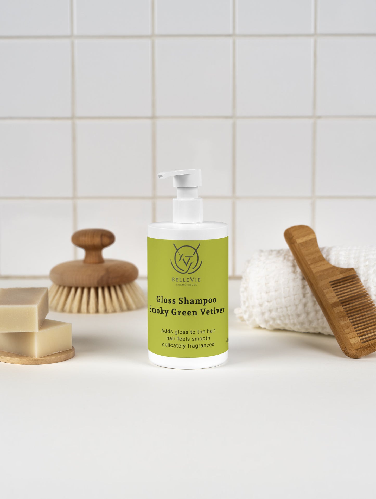Gloss Shampoo Smoky Green Vetiver 400ml – Glans + Soepele Haarvernieuwing