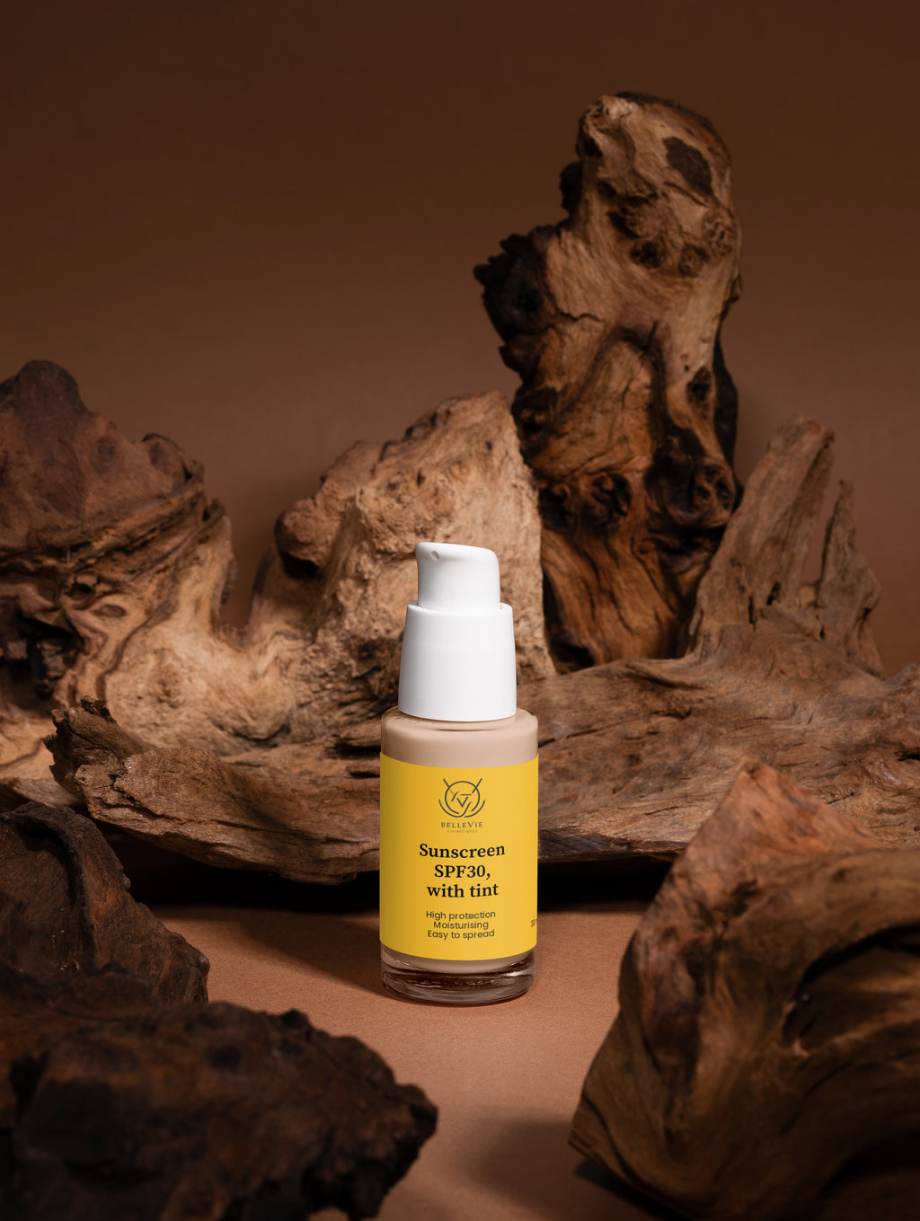 Tonede mineralske solcreme SPF 30 - Daglig UV-beskyttelse og naturlig glød