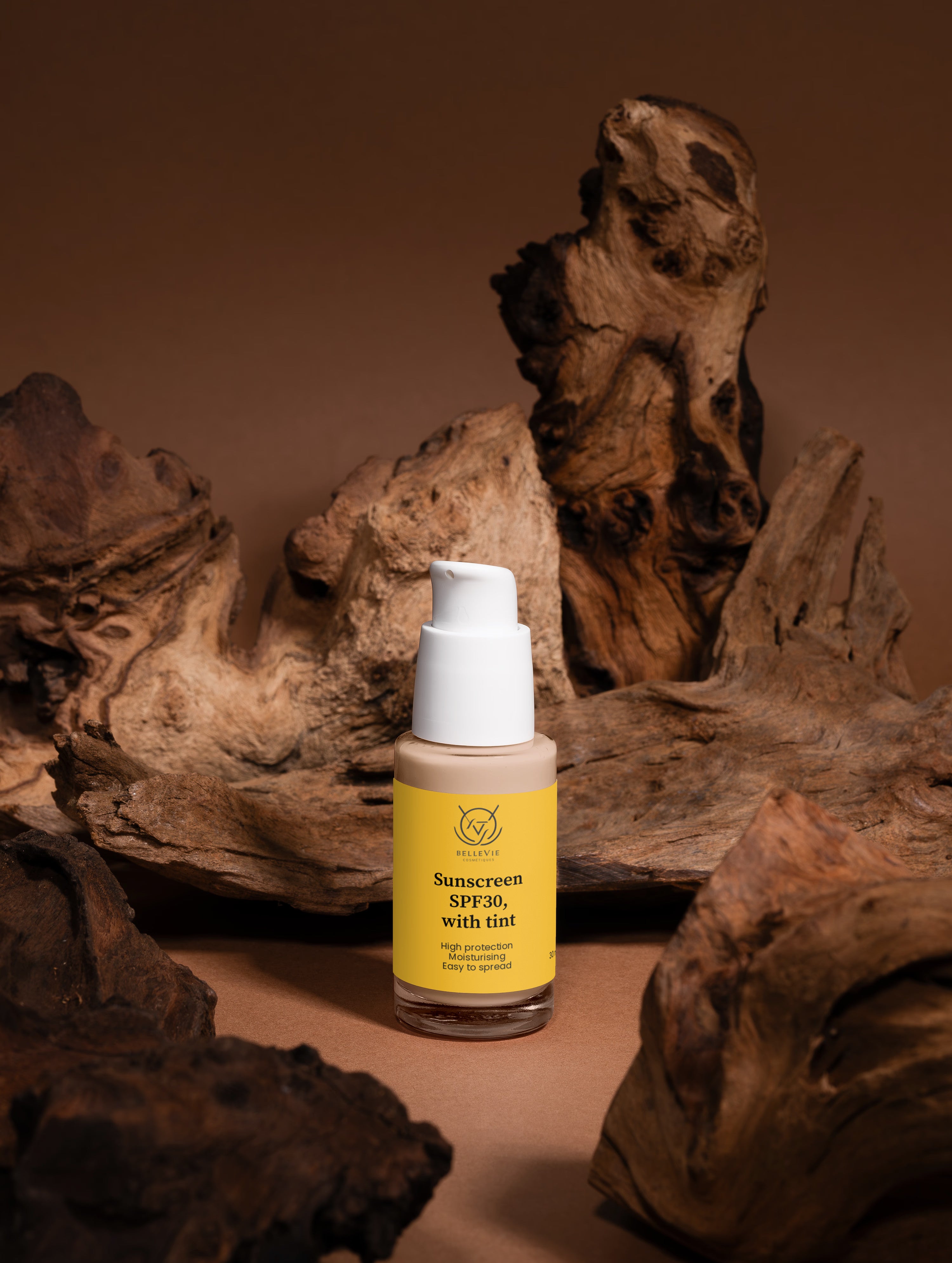 Tonede mineralske solcreme SPF 30 - Daglig UV-beskyttelse og naturlig glød