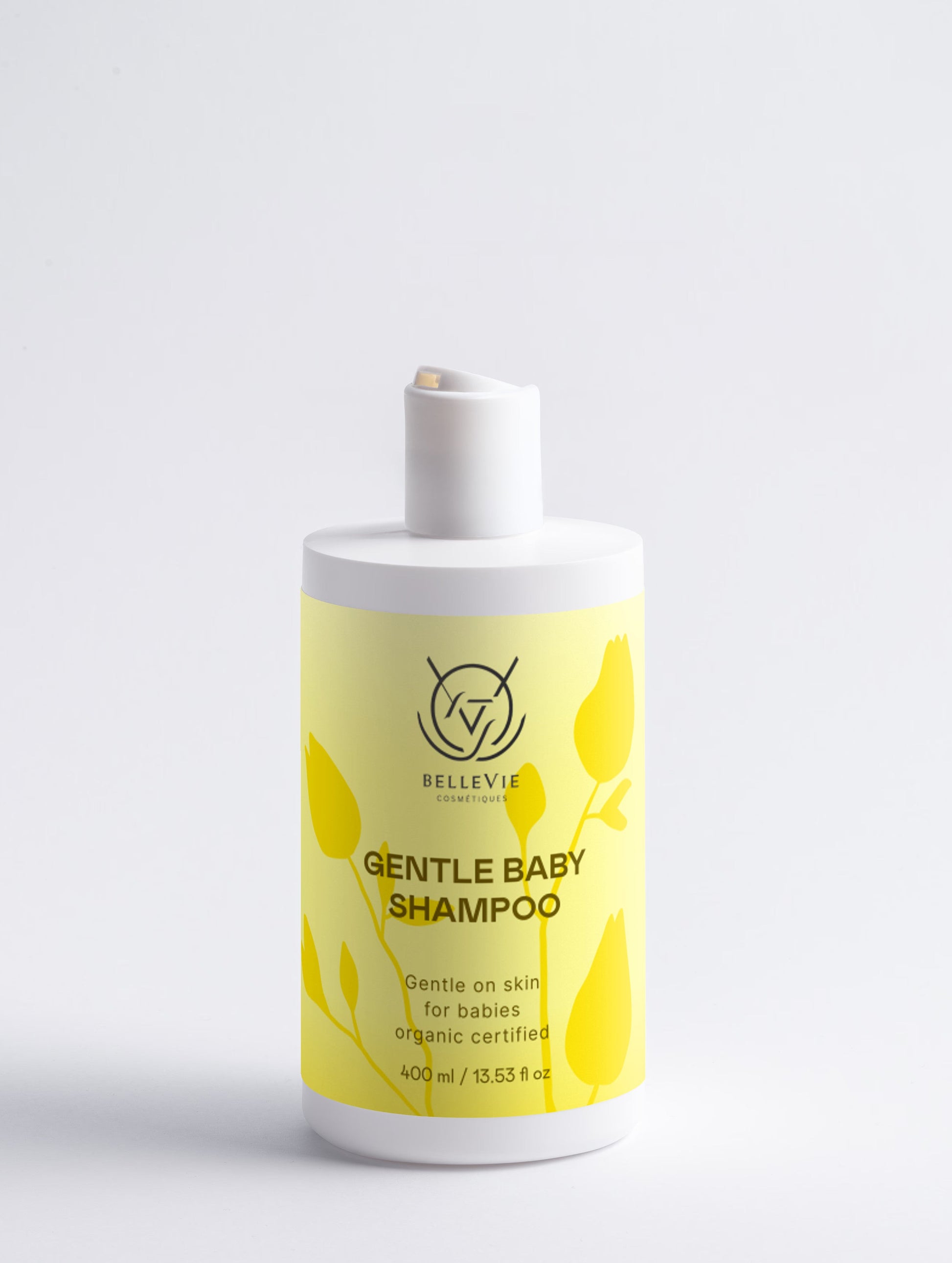 Gentle Baby Shampoo – organic, tear-free shampoo with aloe vera and prebiotics for sensitive and newborn hair by BelleVie