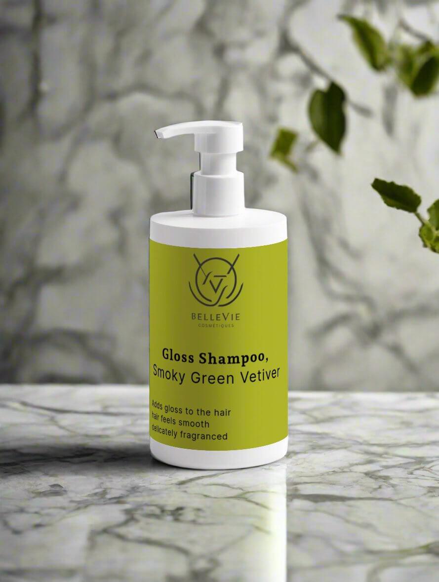 Gloss Shampoo, Smoky Green Vetiver 400ml - BelleVie Cosmétiques