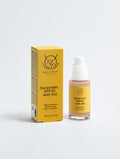 Sunscreen bottle and packaging with 'Bellevie' logo on a white background