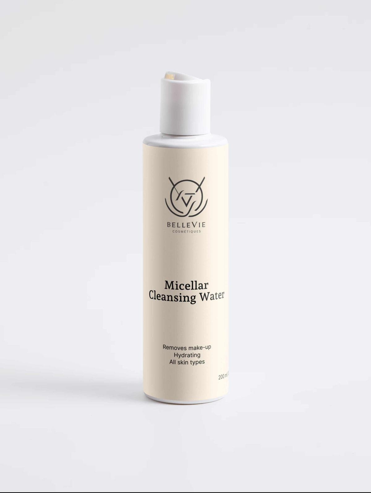 Micellar Cleansing Water 200ml texture - lightweight water formula that removes makeup without rubbing, no rinse needed