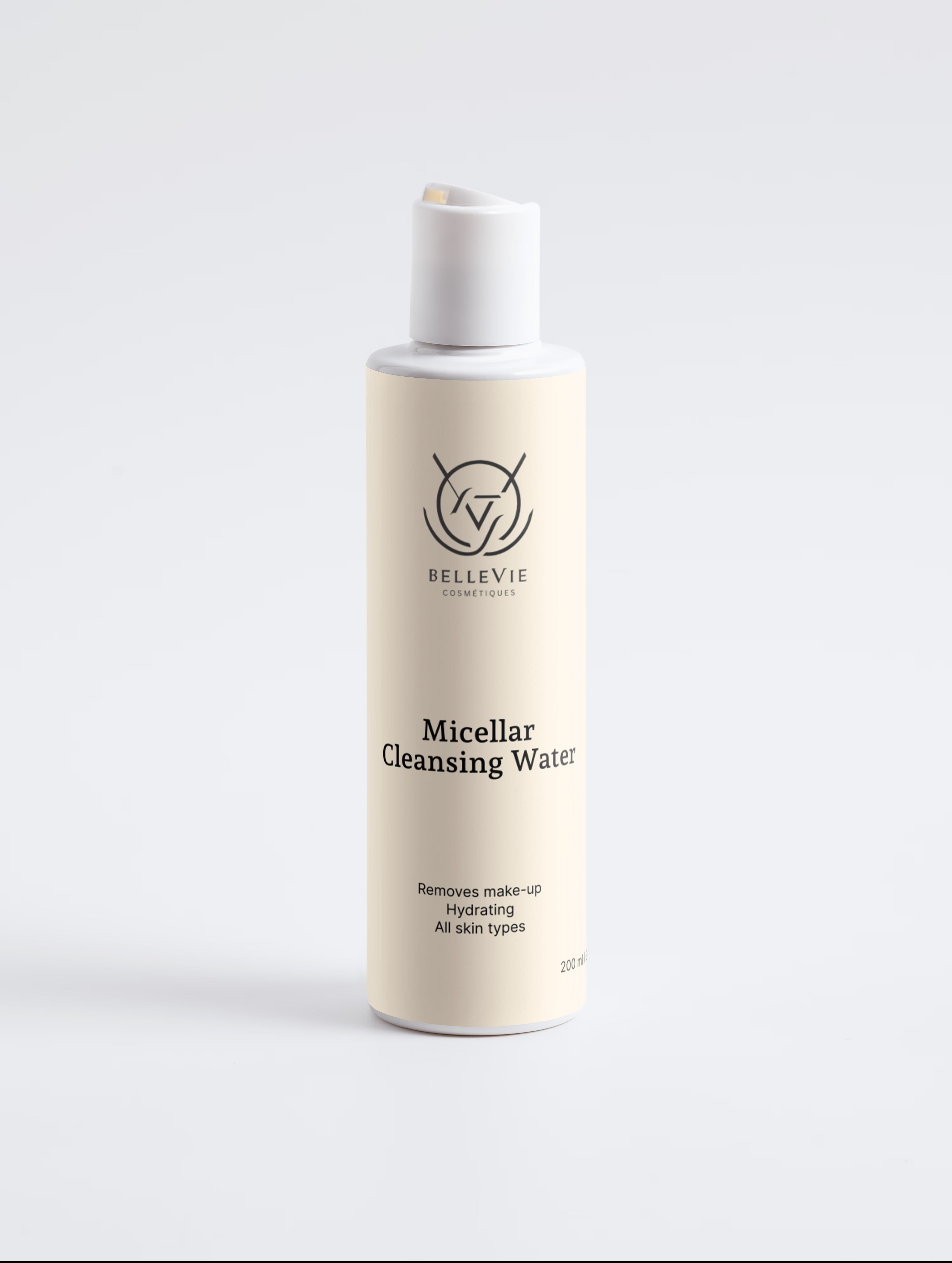 Micellar Cleansing Water 200ml texture - lightweight water formula that removes makeup without rubbing, no rinse needed