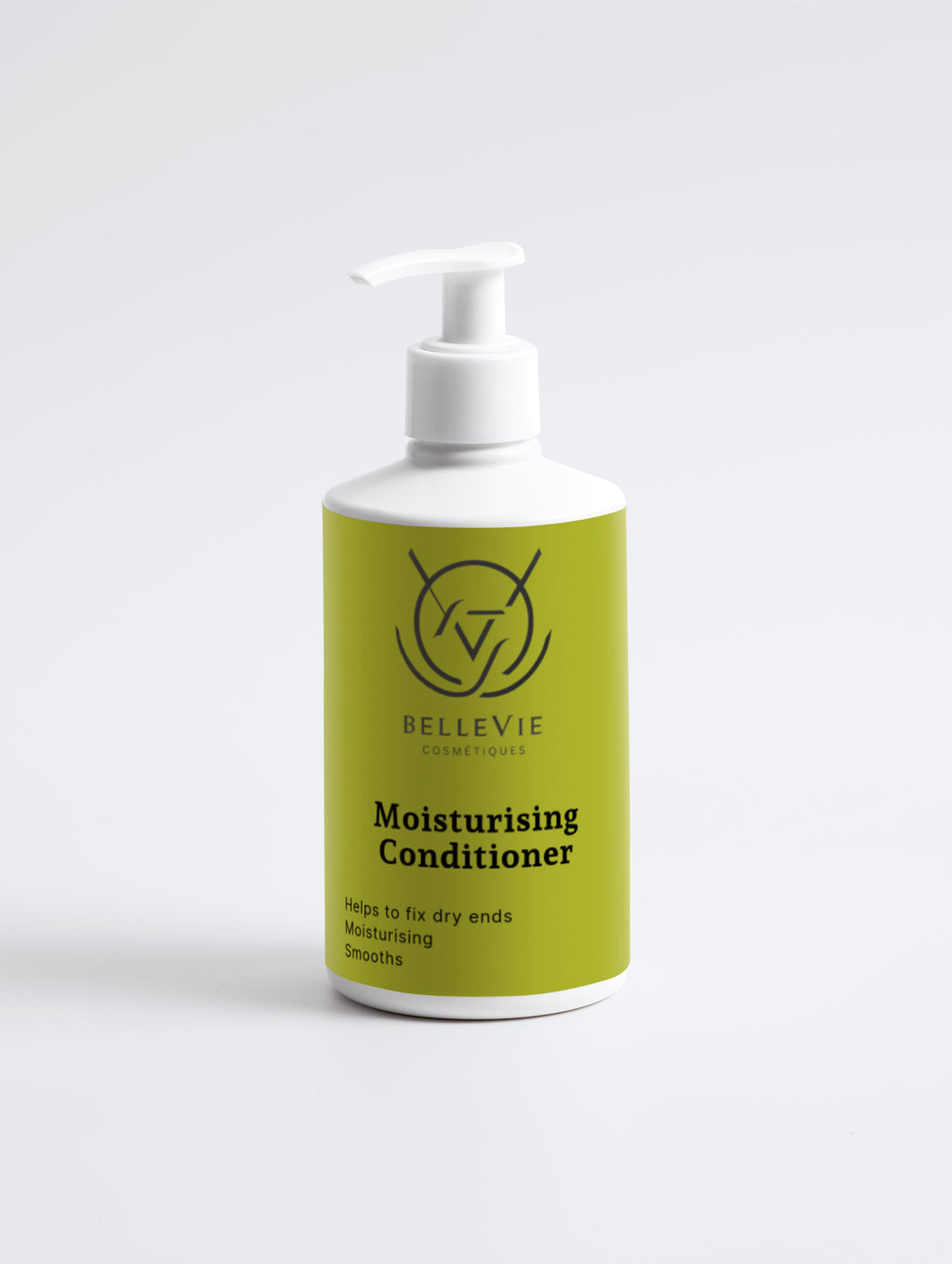 Moisturising Conditioner bottle with green label on a white background
