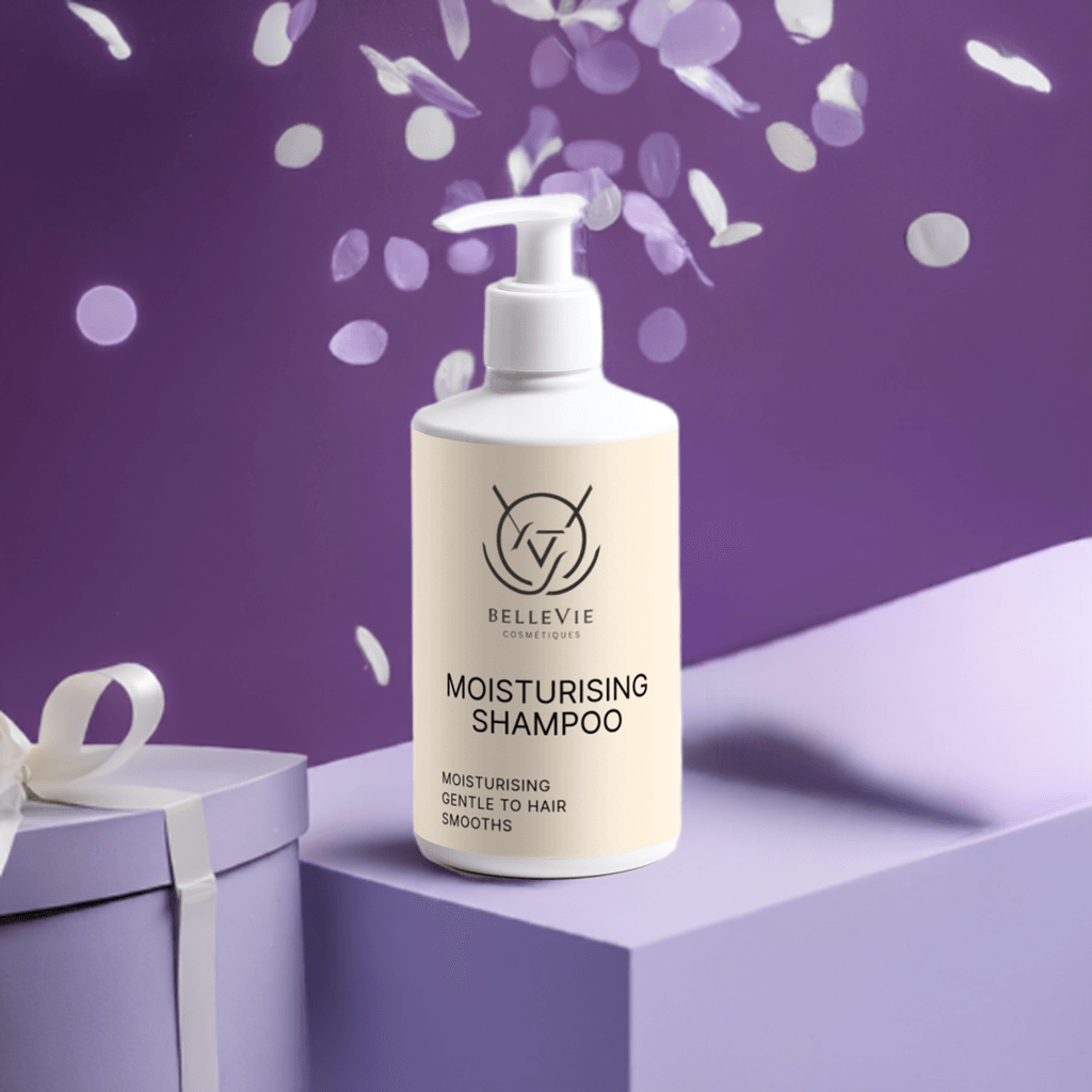 BelleVie natural moisturising shampoo 300ml – honey humectant complex for glossy hydrated hair
