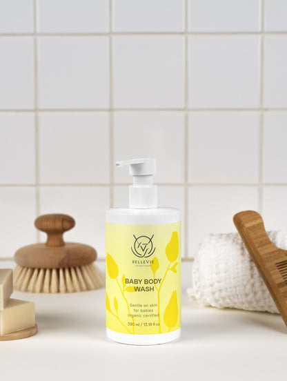Natural gentle baby wash for eczema-prone and sensitive skin – dermatologically tested, cruelty-free, can be used as bubble bath