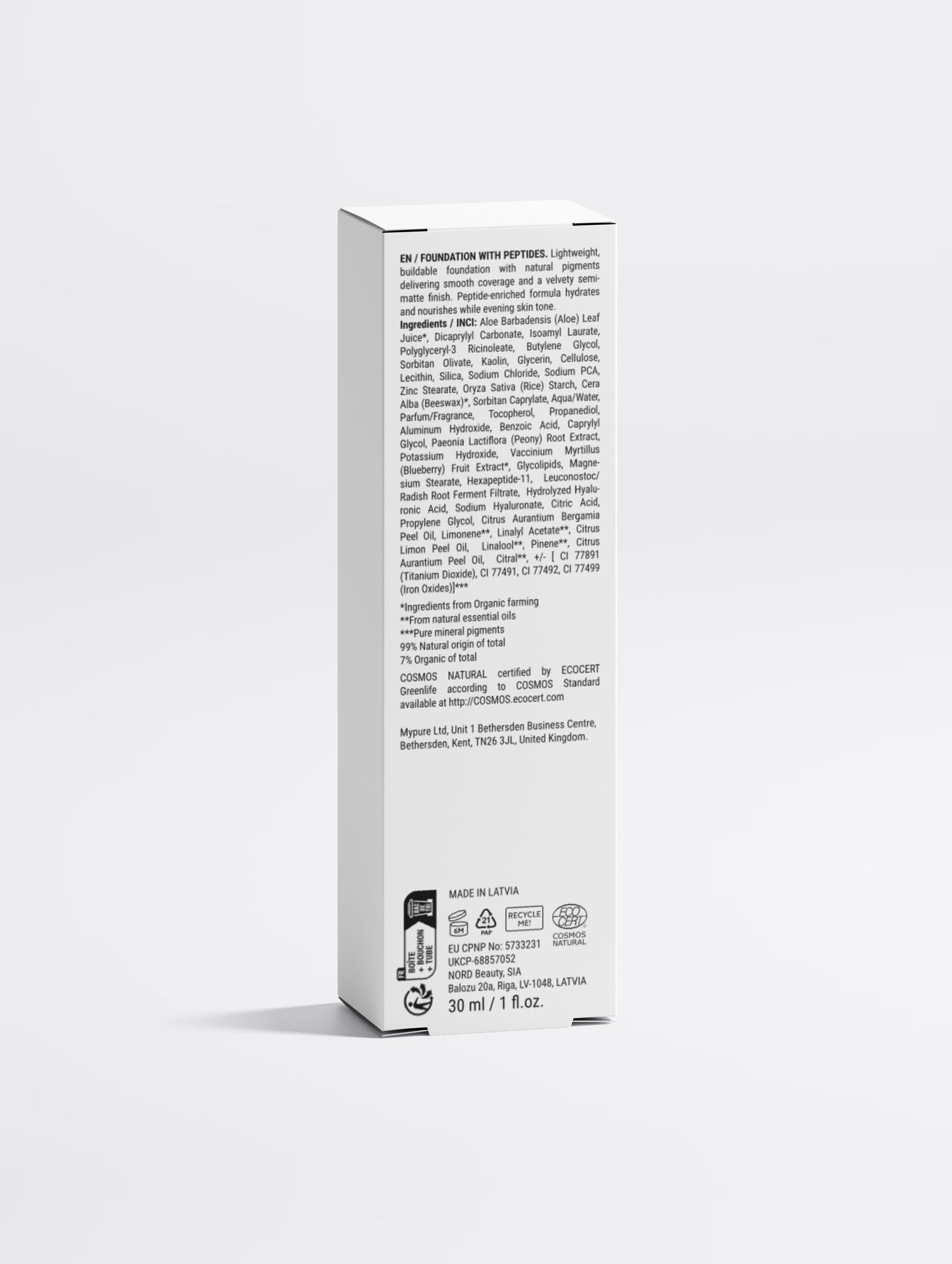 Peptide Skin-Perfecting Foundation - 45 Deep Warm | Deep Skin, Warm Undertone