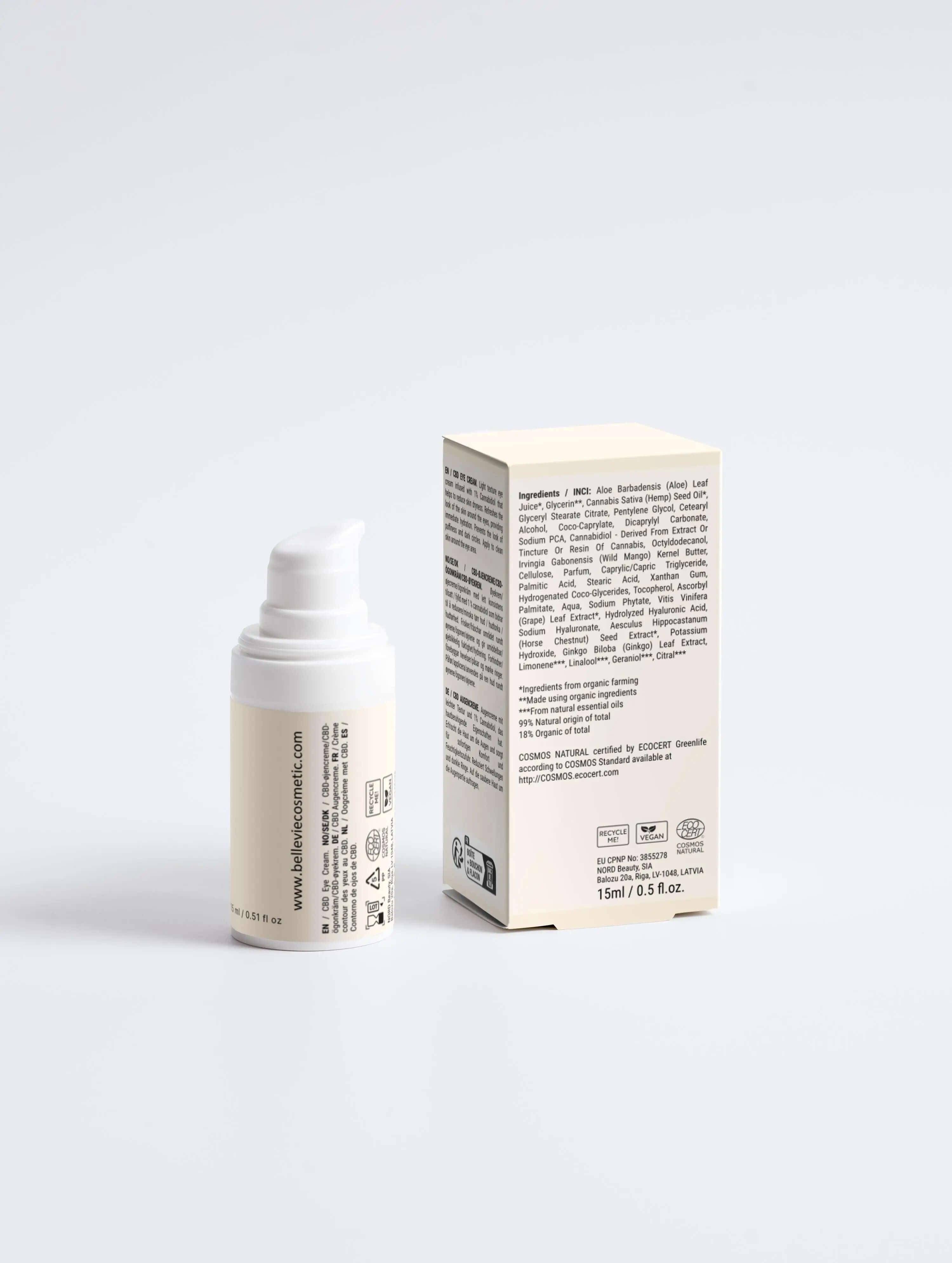Calming Eye Cream 15ml - BelleVie Cosmétiques