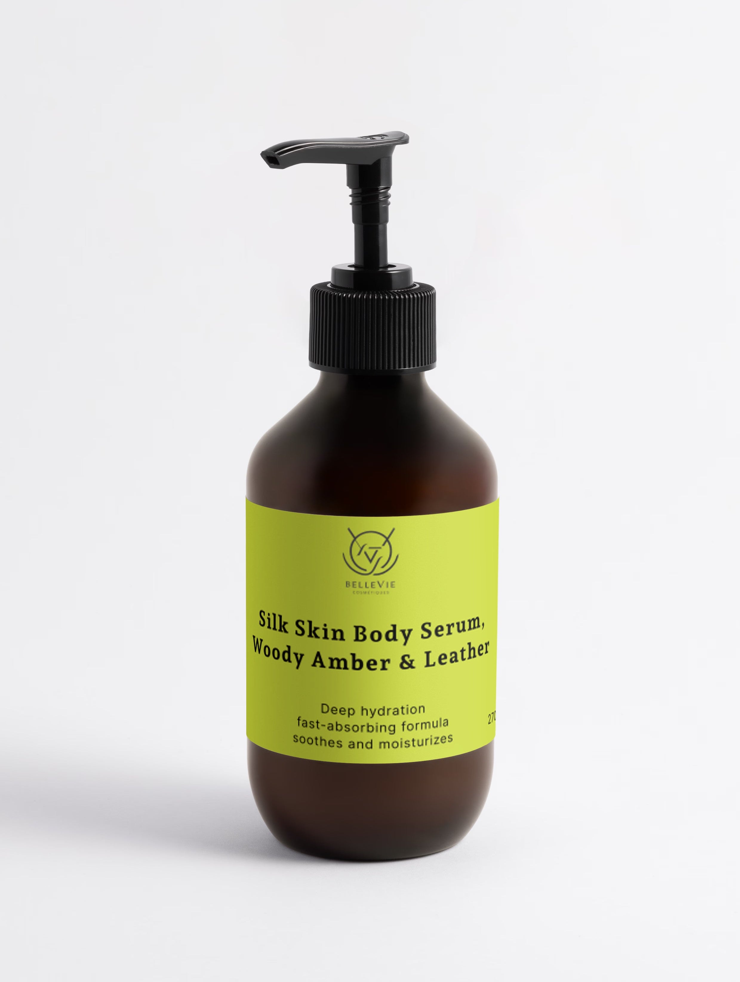 Silk Skin Body Serum texture - lightweight silky formula that absorbs in under a minute, no greasy residue, suitable for all skin types
