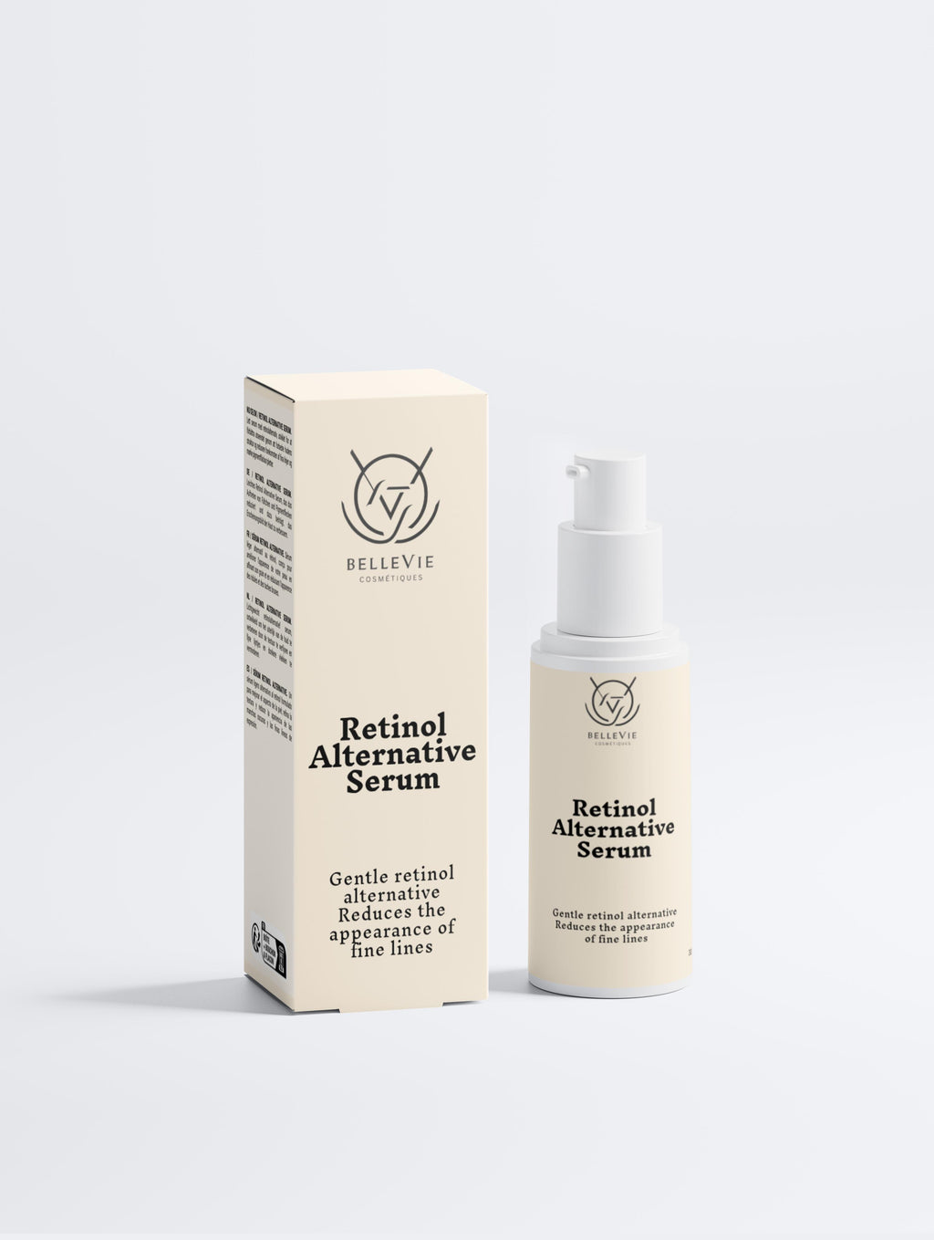 BelleVie Retinol Alternative Serum 30ml and companion product – cruelty-free anti-aging skincare