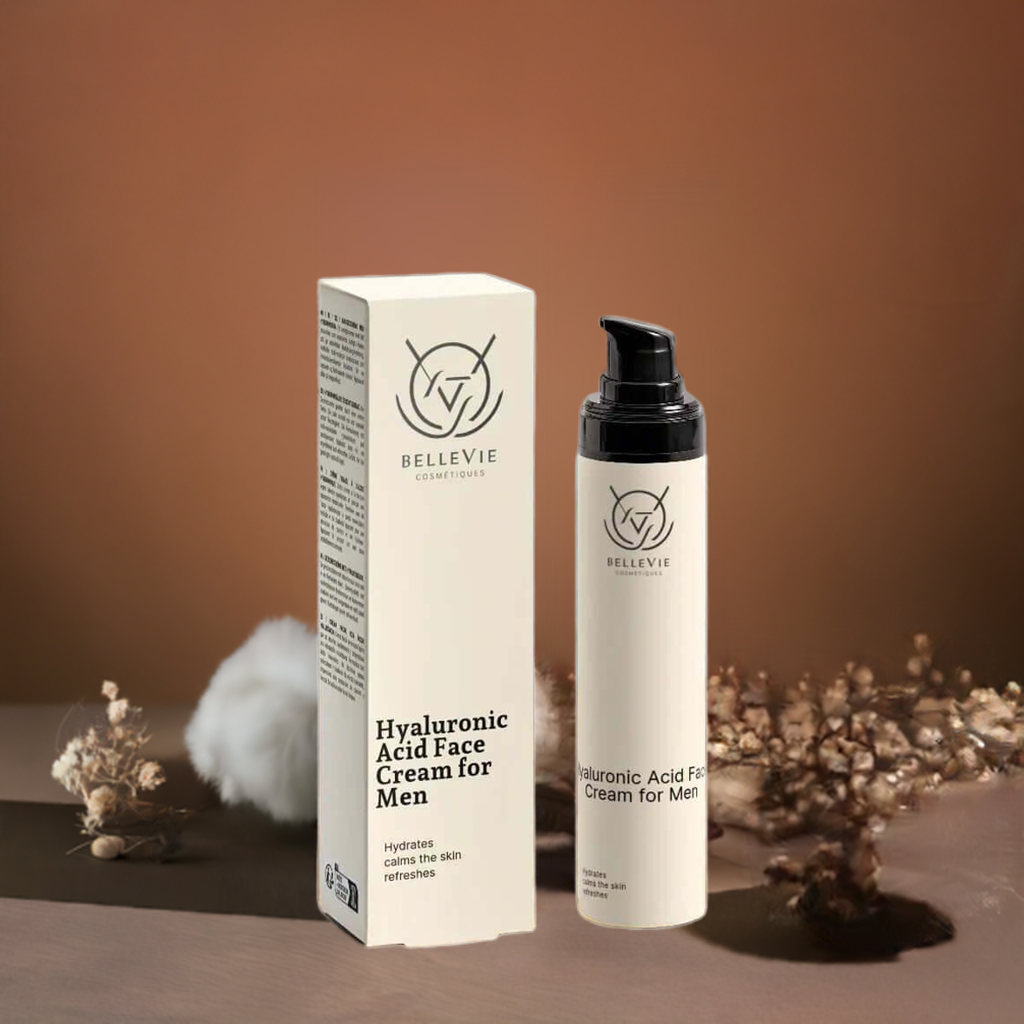 Anti-aging face cream for men with hyaluronic acid